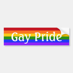 Falln Gay Pride Flag (Text) Bumper Sticker