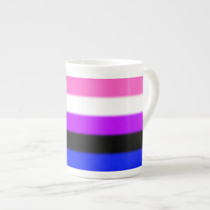 Falln Genderfluid Pride Flag Bone China Mug
