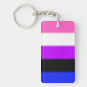 Falln Genderfluid Pride Flag Key Ring