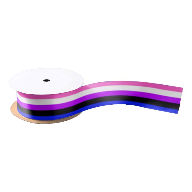 Falln Genderfluid Pride Flag Satin Ribbon (Spool)