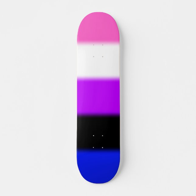 Falln Genderfluid Pride Flag Skateboard (Front)