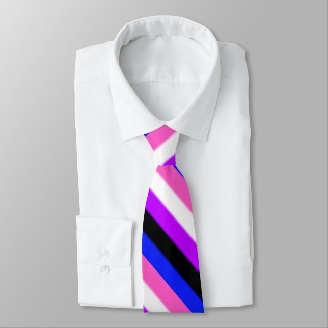 Falln Genderfluid Pride Flag Tie (Tied)