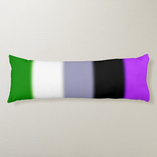 Falln Genderqueer Pride Flag Body Cushion (Front)