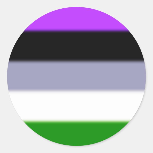 Falln Genderqueer Pride Flag Classic Round Sticker (Front)