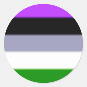 Falln Genderqueer Pride Flag Classic Round Sticker