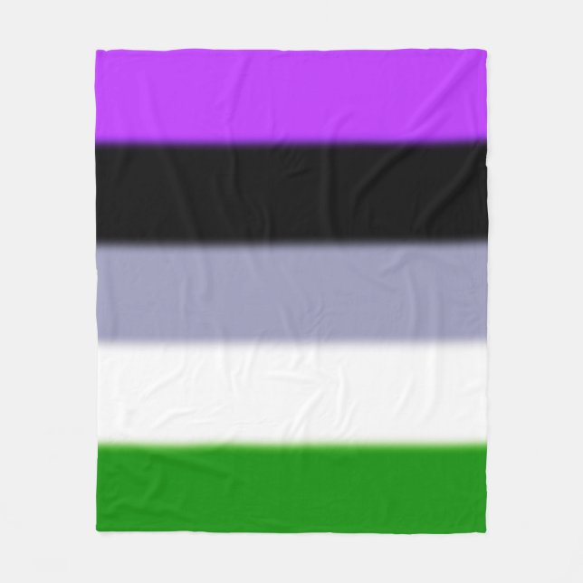 Falln Genderqueer Pride Flag Fleece Blanket (Front)