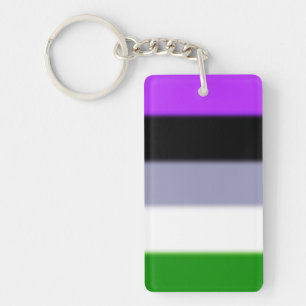 Falln Genderqueer Pride Flag Key Ring