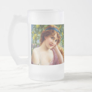 Falln Goddess of Summer Frosted Glass Beer Mug