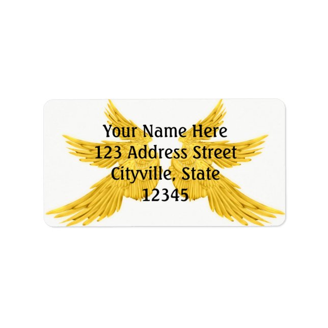 Falln Gold Archangel Wings Label (Front)