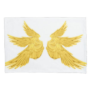 Falln Gold Archangel Wings Pillowcase