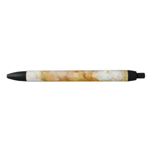 Falln Gold Rippled Marble Black Ink Pen