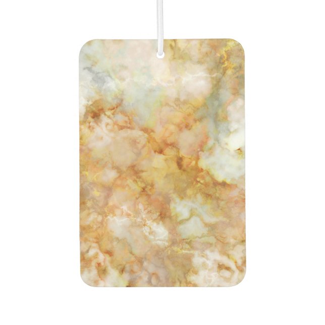 Falln Gold Rippled Marble Car Air Freshener (Front)