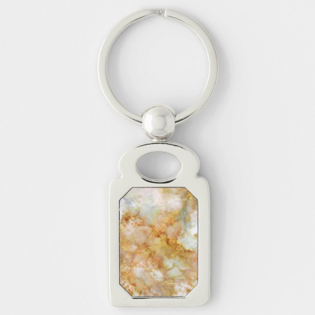 Falln Gold Rippled Marble Key Ring (Front)