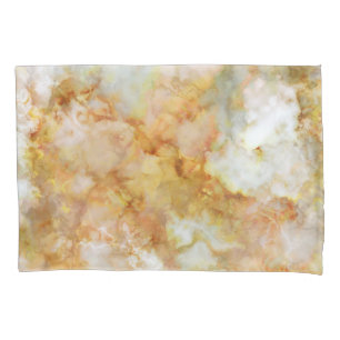 Falln Gold Rippled Marble Pillowcase