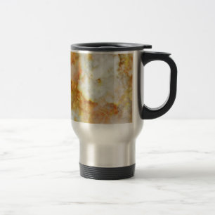 Falln Gold Rippled Marble Travel Mug