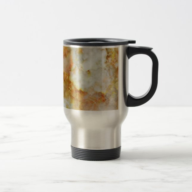 Falln Gold Rippled Marble Travel Mug (Right)