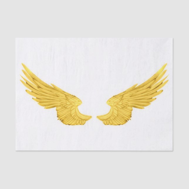 Falln Golden Angel Wings Tissue Paper (Front)