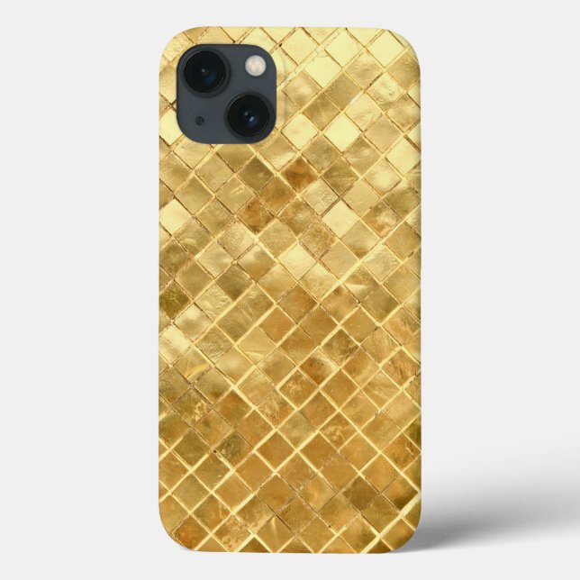 Falln Golden Chequerboard Case-Mate iPhone Case (Back)