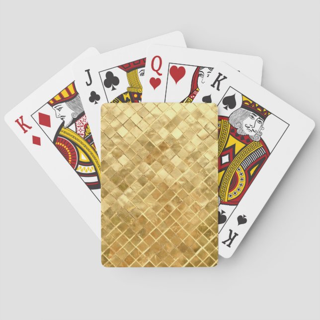Falln Golden Chequerboard Playing Cards (Back)