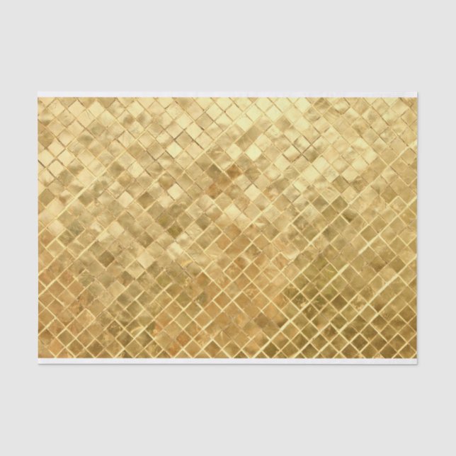 Falln Golden Chequerboard Tissue Paper (Front)