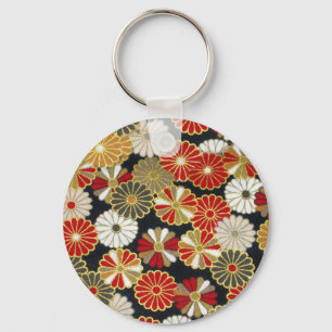 Falln Golden Chrysanthemums Key Ring