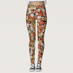 Falln Golden Chrysanthemums Leggings
