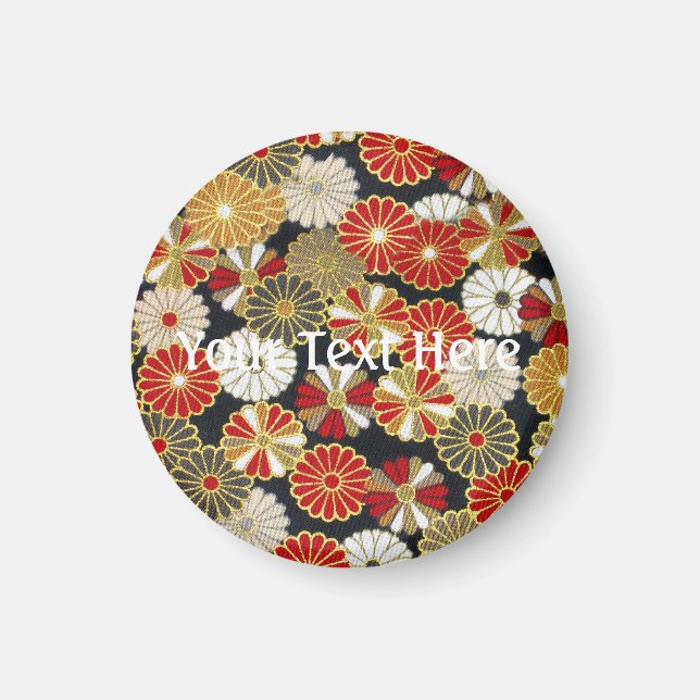 Falln Golden Chrysanthemums Magnet (Front)