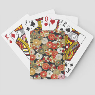 Falln Golden Chrysanthemums Playing Cards