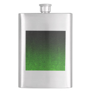 Falln Green & Black Glitter Gradient Hip Flask