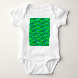 Falln Green Blue Scales Baby Bodysuit