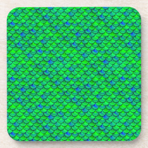 Falln Green Blue Scales Coaster