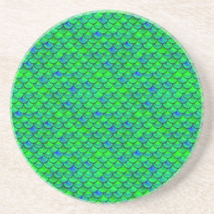 Falln Green Blue Scales Coaster