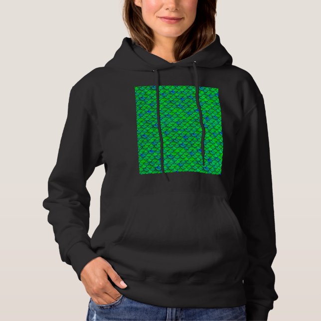 Falln Green Blue Scales Hoodie (Front)