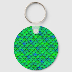 Falln Green Blue Scales Key Ring