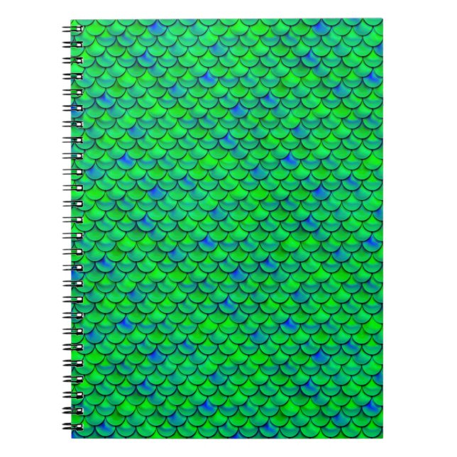 Falln Green Blue Scales Notebook (Front)
