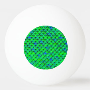 Falln Green Blue Scales Ping Pong Ball