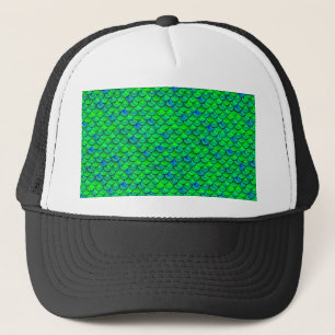 Falln Green Blue Scales Trucker Hat