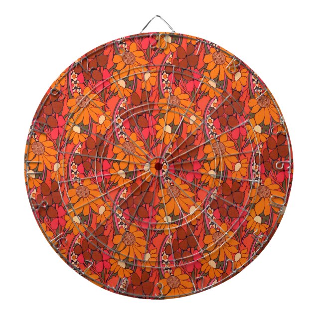 Falln Groovy Flowers Dartboard (Front)