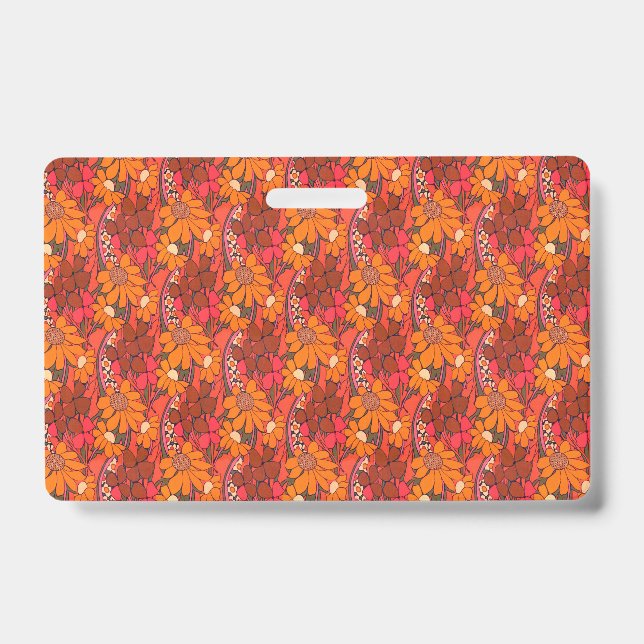 Falln Groovy Flowers ID Badge (Front)