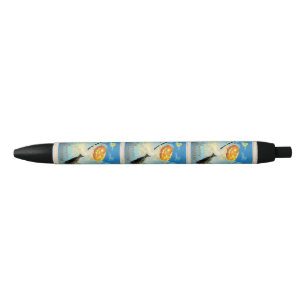 Falln Happy Halloween Pumpkin Witch Black Ink Pen