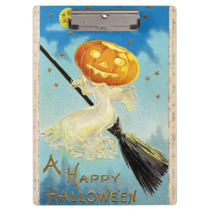 Falln Happy Halloween Pumpkin Witch Clipboard