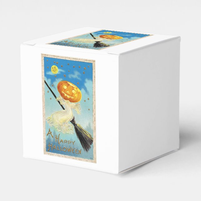 Falln Happy Halloween Pumpkin Witch Favour Box (Front Side)