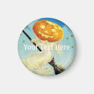 Falln Happy Halloween Pumpkin Witch Magnet