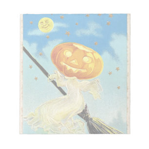 Falln Happy Halloween Pumpkin Witch Notepad