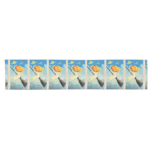 Falln Happy Halloween Pumpkin Witch Short Table Runner
