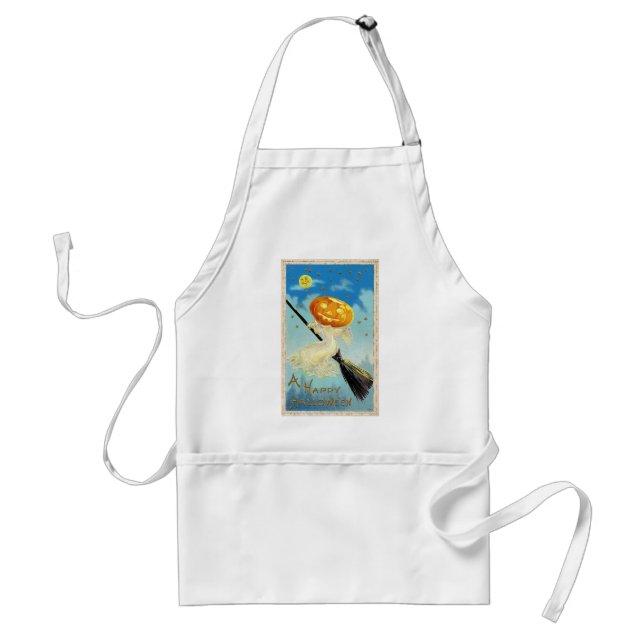 Falln Happy Halloween Pumpkin Witch Standard Apron (Front)