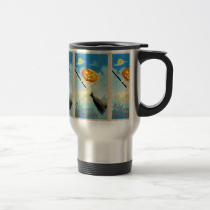 Falln Happy Halloween Pumpkin Witch Travel Mug