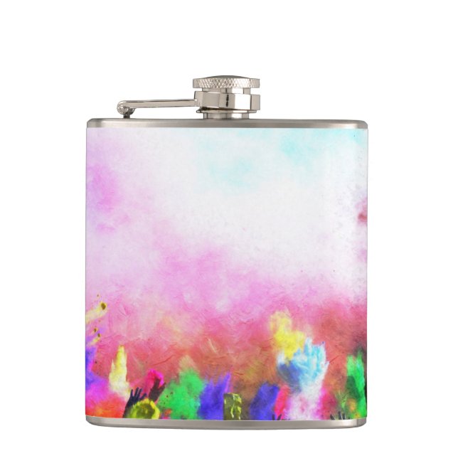 Falln Holi Colours Hip Flask (Front)