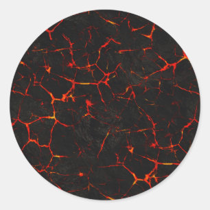 Falln Hot Lava Classic Round Sticker