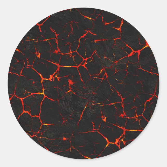 Falln Hot Lava Classic Round Sticker (Front)